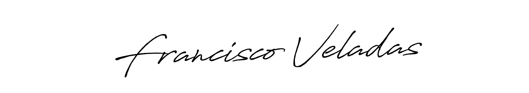 Make a beautiful signature design for name Francisco Veladas. With this signature (Antro_Vectra_Bolder) style, you can create a handwritten signature for free. Francisco Veladas signature style 7 images and pictures png