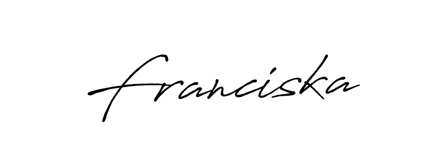 Use a signature maker to create a handwritten signature online. With this signature software, you can design (Antro_Vectra_Bolder) your own signature for name Franciska. Franciska signature style 7 images and pictures png