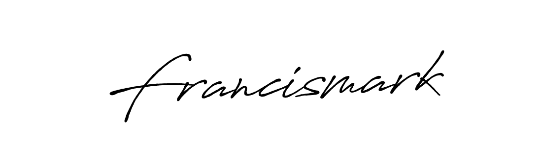 How to make Francismark name signature. Use Antro_Vectra_Bolder style for creating short signs online. This is the latest handwritten sign. Francismark signature style 7 images and pictures png