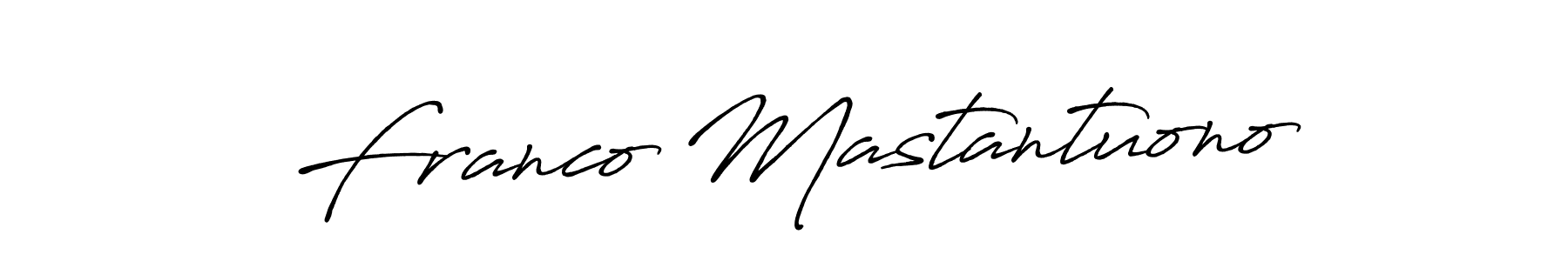 How to make Franco Mastantuono name signature. Use Antro_Vectra_Bolder style for creating short signs online. This is the latest handwritten sign. Franco Mastantuono signature style 7 images and pictures png