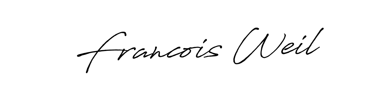 Francois Weil stylish signature style. Best Handwritten Sign (Antro_Vectra_Bolder) for my name. Handwritten Signature Collection Ideas for my name Francois Weil. Francois Weil signature style 7 images and pictures png