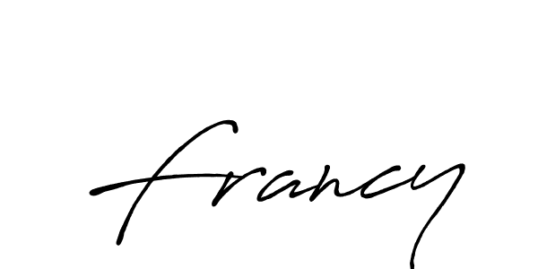 How to make Francy signature? Antro_Vectra_Bolder is a professional autograph style. Create handwritten signature for Francy name. Francy signature style 7 images and pictures png