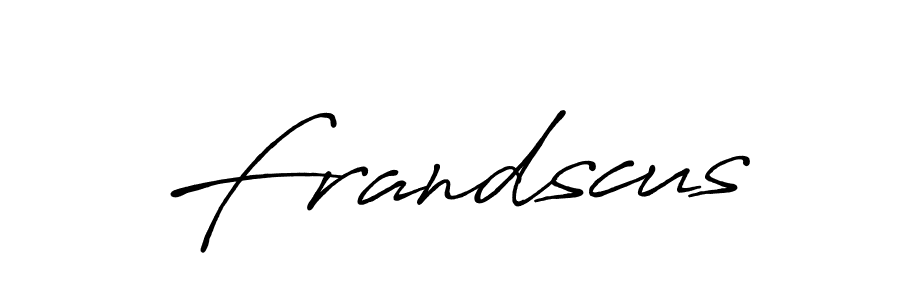 Use a signature maker to create a handwritten signature online. With this signature software, you can design (Antro_Vectra_Bolder) your own signature for name Frandscus. Frandscus signature style 7 images and pictures png