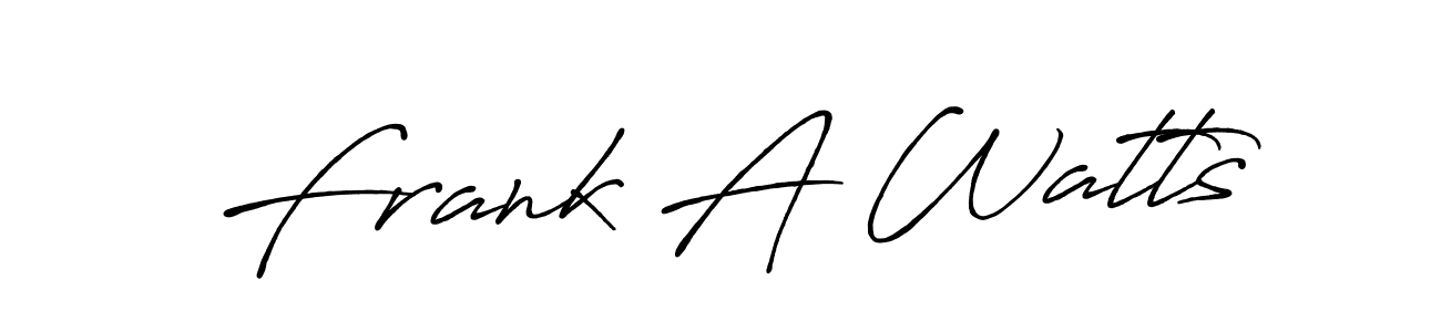 Make a beautiful signature design for name Frank A Watts. Use this online signature maker to create a handwritten signature for free. Frank A Watts signature style 7 images and pictures png