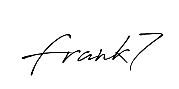 Make a beautiful signature design for name Frank7. With this signature (Antro_Vectra_Bolder) style, you can create a handwritten signature for free. Frank7 signature style 7 images and pictures png