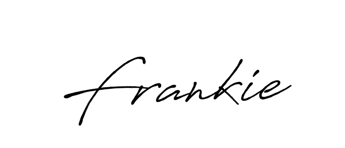 Make a beautiful signature design for name Frankie. With this signature (Antro_Vectra_Bolder) style, you can create a handwritten signature for free. Frankie signature style 7 images and pictures png