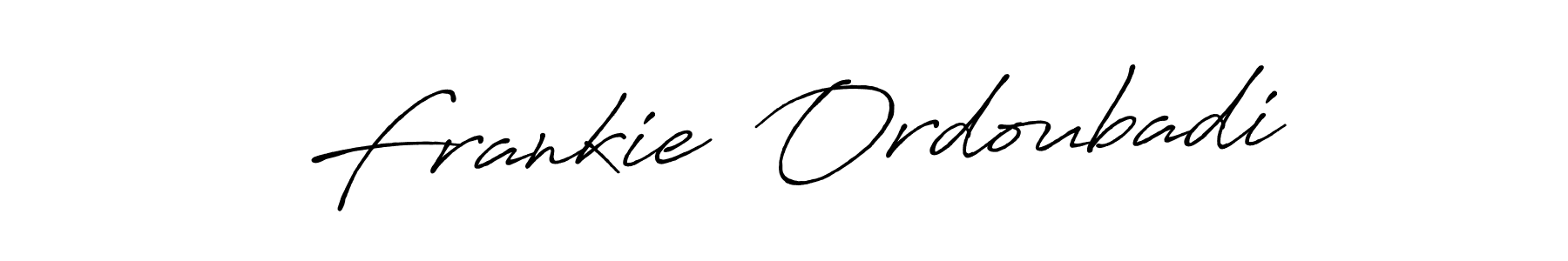 How to make Frankie  Ordoubadi name signature. Use Antro_Vectra_Bolder style for creating short signs online. This is the latest handwritten sign. Frankie  Ordoubadi signature style 7 images and pictures png