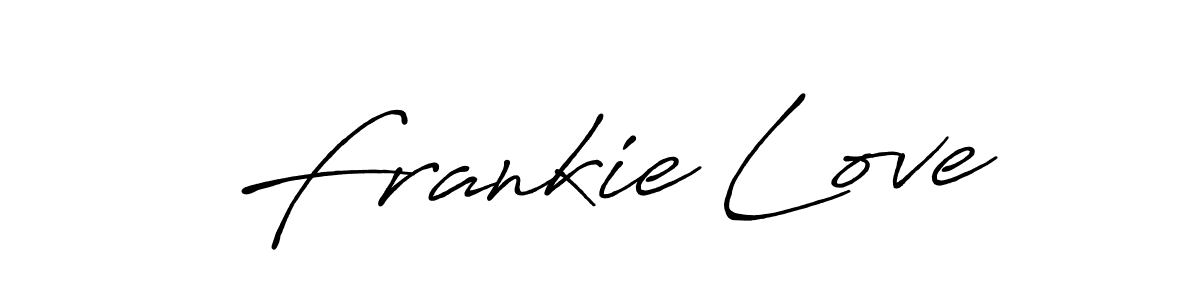 The best way (Antro_Vectra_Bolder) to make a short signature is to pick only two or three words in your name. The name Frankie Love include a total of six letters. For converting this name. Frankie Love signature style 7 images and pictures png