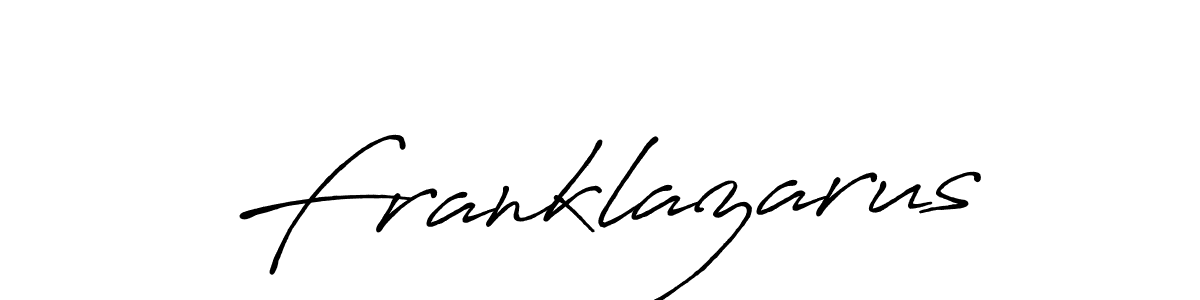 Use a signature maker to create a handwritten signature online. With this signature software, you can design (Antro_Vectra_Bolder) your own signature for name Franklazarus. Franklazarus signature style 7 images and pictures png