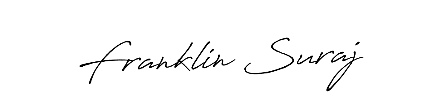 Also You can easily find your signature by using the search form. We will create Franklin Suraj name handwritten signature images for you free of cost using Antro_Vectra_Bolder sign style. Franklin Suraj signature style 7 images and pictures png