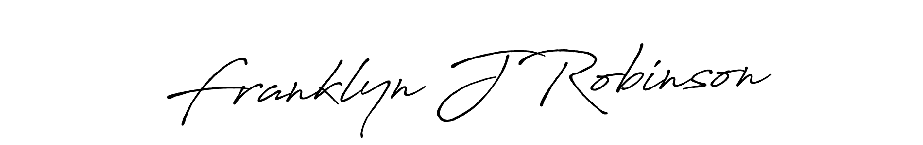 Design your own signature with our free online signature maker. With this signature software, you can create a handwritten (Antro_Vectra_Bolder) signature for name Franklyn J Robinson. Franklyn J Robinson signature style 7 images and pictures png