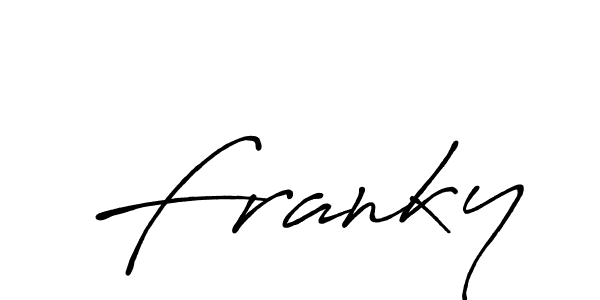 Make a beautiful signature design for name Franky. With this signature (Antro_Vectra_Bolder) style, you can create a handwritten signature for free. Franky signature style 7 images and pictures png