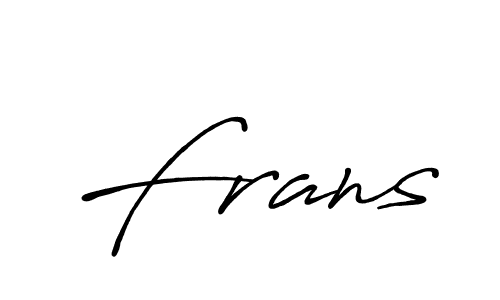 Make a beautiful signature design for name Frans. With this signature (Antro_Vectra_Bolder) style, you can create a handwritten signature for free. Frans signature style 7 images and pictures png