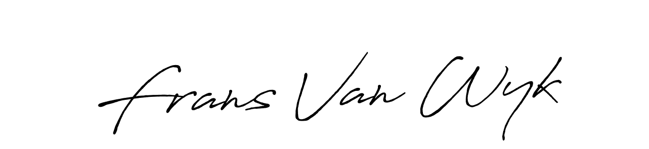 Frans Van Wyk stylish signature style. Best Handwritten Sign (Antro_Vectra_Bolder) for my name. Handwritten Signature Collection Ideas for my name Frans Van Wyk. Frans Van Wyk signature style 7 images and pictures png