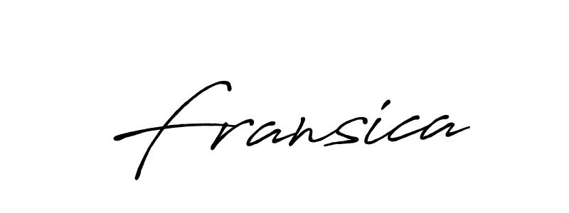 Fransica stylish signature style. Best Handwritten Sign (Antro_Vectra_Bolder) for my name. Handwritten Signature Collection Ideas for my name Fransica. Fransica signature style 7 images and pictures png