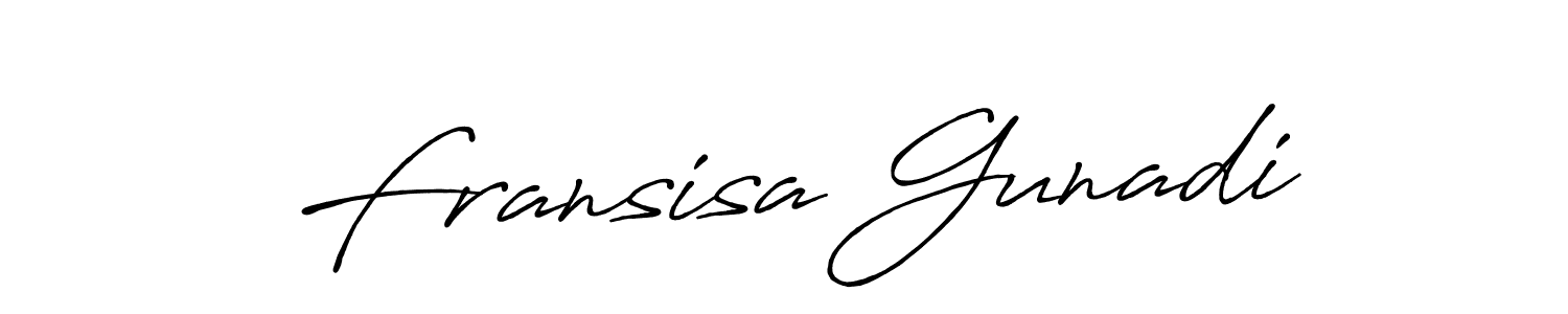 Also You can easily find your signature by using the search form. We will create Fransisa Gunadi name handwritten signature images for you free of cost using Antro_Vectra_Bolder sign style. Fransisa Gunadi signature style 7 images and pictures png