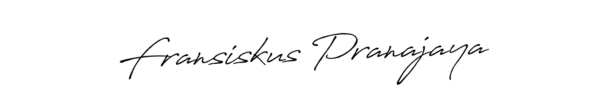 Make a beautiful signature design for name Fransiskus Pranajaya. With this signature (Antro_Vectra_Bolder) style, you can create a handwritten signature for free. Fransiskus Pranajaya signature style 7 images and pictures png
