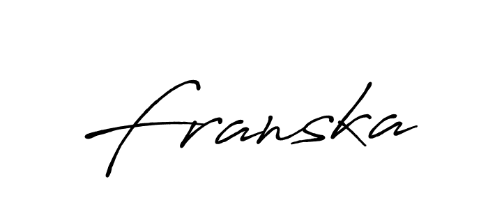 Use a signature maker to create a handwritten signature online. With this signature software, you can design (Antro_Vectra_Bolder) your own signature for name Franska. Franska signature style 7 images and pictures png