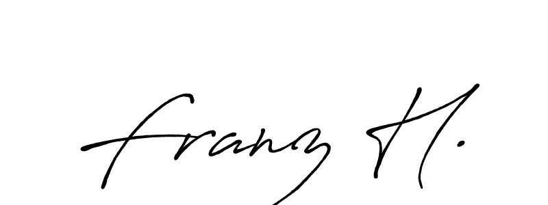 Also You can easily find your signature by using the search form. We will create Franz H. name handwritten signature images for you free of cost using Antro_Vectra_Bolder sign style. Franz H. signature style 7 images and pictures png