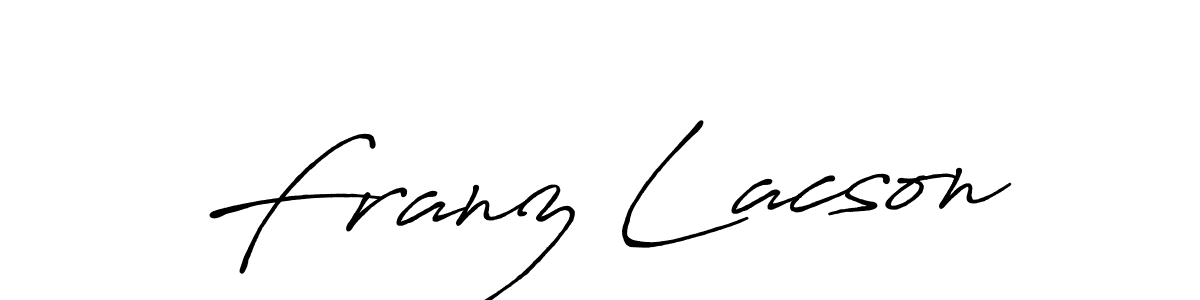 How to make Franz Lacson name signature. Use Antro_Vectra_Bolder style for creating short signs online. This is the latest handwritten sign. Franz Lacson signature style 7 images and pictures png