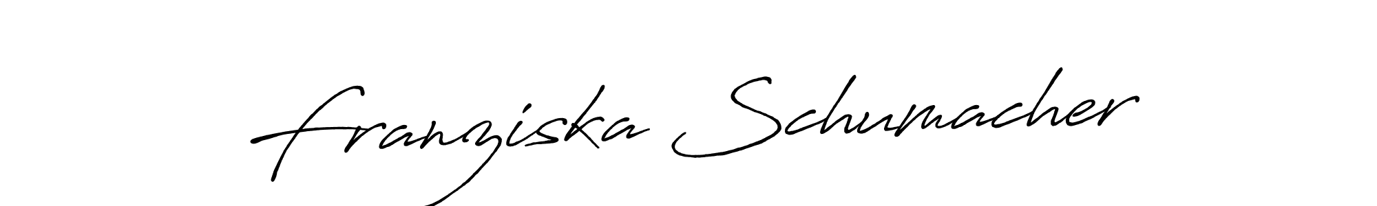 How to make Franziska Schumacher name signature. Use Antro_Vectra_Bolder style for creating short signs online. This is the latest handwritten sign. Franziska Schumacher signature style 7 images and pictures png