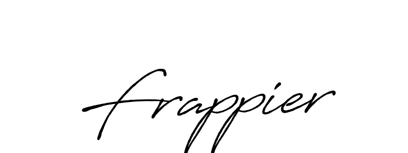 How to make Frappier name signature. Use Antro_Vectra_Bolder style for creating short signs online. This is the latest handwritten sign. Frappier signature style 7 images and pictures png