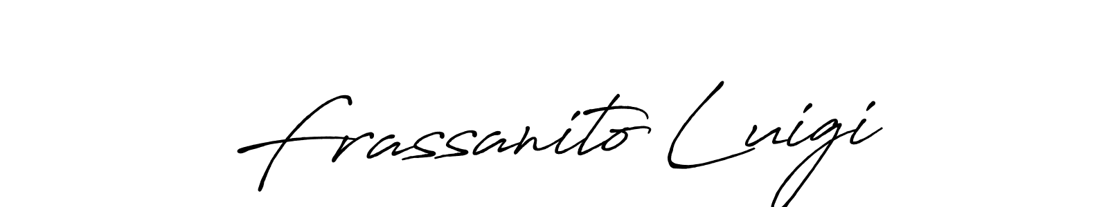 Make a beautiful signature design for name Frassanito Luigi. With this signature (Antro_Vectra_Bolder) style, you can create a handwritten signature for free. Frassanito Luigi signature style 7 images and pictures png