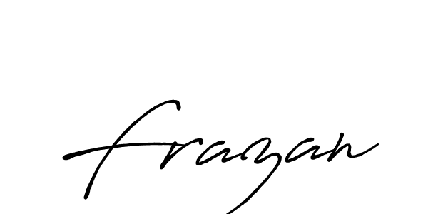 How to make Frazan signature? Antro_Vectra_Bolder is a professional autograph style. Create handwritten signature for Frazan name. Frazan signature style 7 images and pictures png