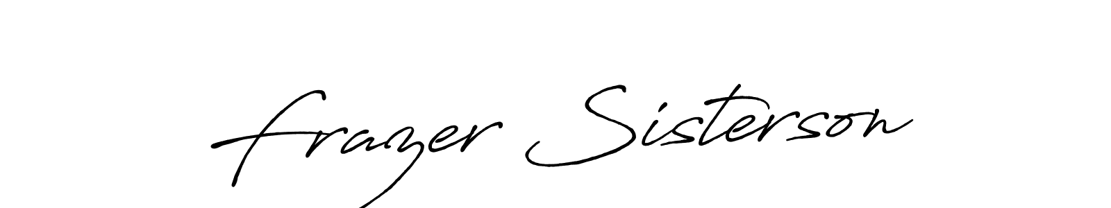 Make a beautiful signature design for name Frazer Sisterson. With this signature (Antro_Vectra_Bolder) style, you can create a handwritten signature for free. Frazer Sisterson signature style 7 images and pictures png