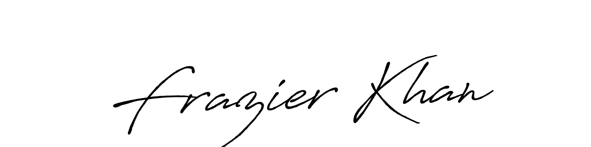 Antro_Vectra_Bolder is a professional signature style that is perfect for those who want to add a touch of class to their signature. It is also a great choice for those who want to make their signature more unique. Get Frazier Khan name to fancy signature for free. Frazier Khan signature style 7 images and pictures png