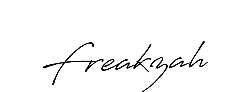 You should practise on your own different ways (Antro_Vectra_Bolder) to write your name (Freakzah) in signature. don't let someone else do it for you. Freakzah signature style 7 images and pictures png