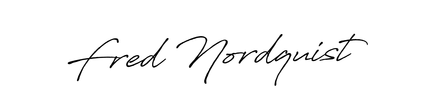 Create a beautiful signature design for name Fred Nordquist. With this signature (Antro_Vectra_Bolder) fonts, you can make a handwritten signature for free. Fred Nordquist signature style 7 images and pictures png