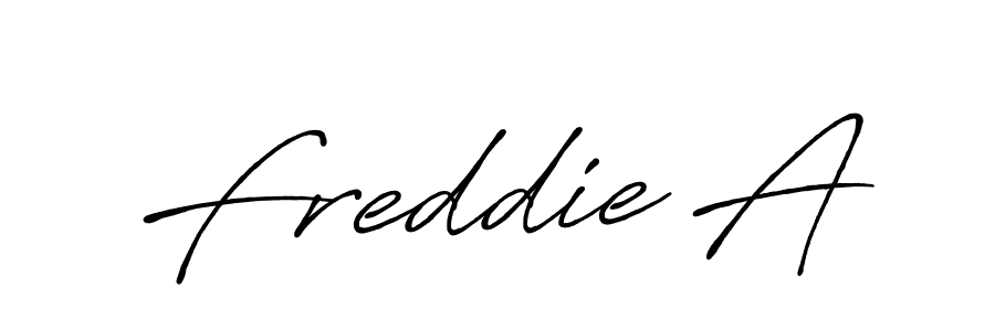 How to make Freddie A name signature. Use Antro_Vectra_Bolder style for creating short signs online. This is the latest handwritten sign. Freddie A signature style 7 images and pictures png