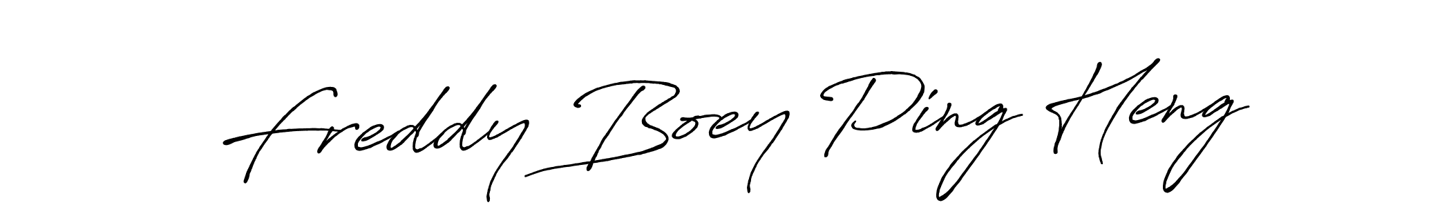 You should practise on your own different ways (Antro_Vectra_Bolder) to write your name (Freddy Boey Ping Heng) in signature. don't let someone else do it for you. Freddy Boey Ping Heng signature style 7 images and pictures png