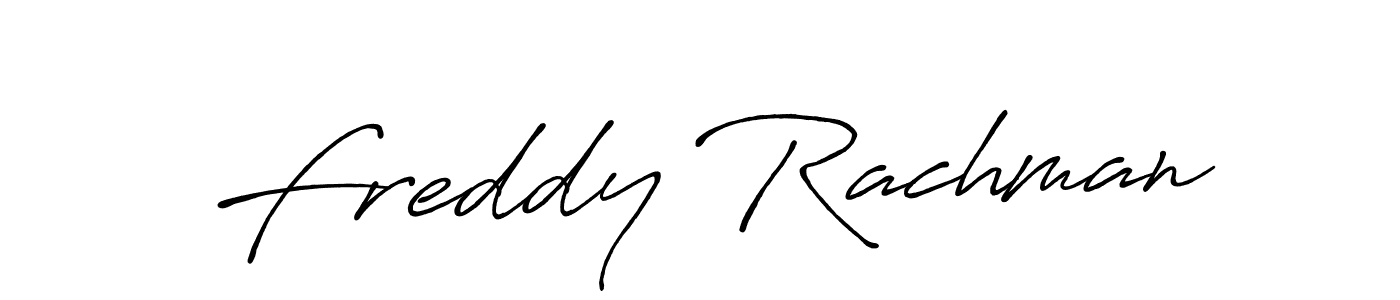 Use a signature maker to create a handwritten signature online. With this signature software, you can design (Antro_Vectra_Bolder) your own signature for name Freddy Rachman. Freddy Rachman signature style 7 images and pictures png