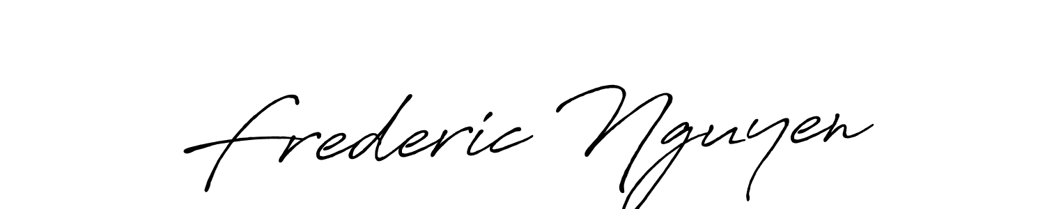 Also You can easily find your signature by using the search form. We will create Frederic Nguyen name handwritten signature images for you free of cost using Antro_Vectra_Bolder sign style. Frederic Nguyen signature style 7 images and pictures png