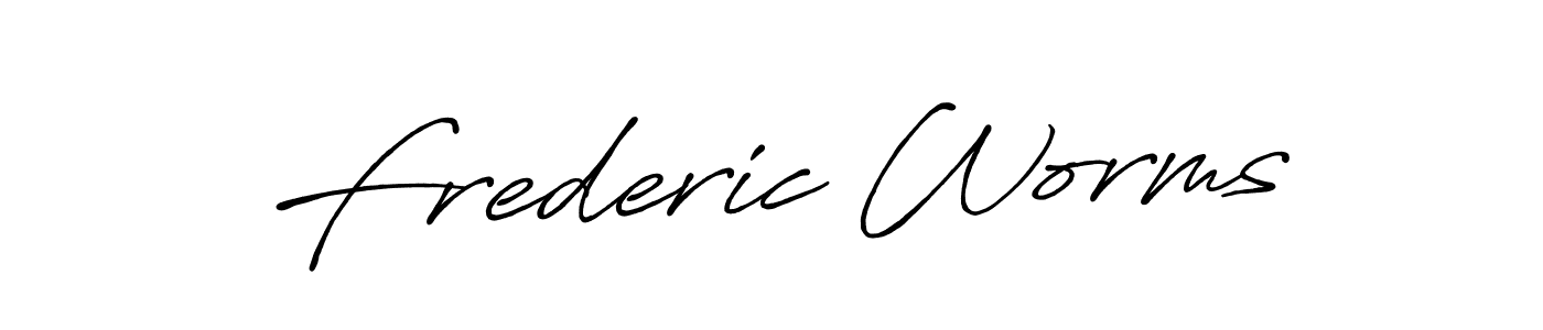 Design your own signature with our free online signature maker. With this signature software, you can create a handwritten (Antro_Vectra_Bolder) signature for name Frederic Worms. Frederic Worms signature style 7 images and pictures png