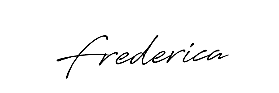 How to make Frederica signature? Antro_Vectra_Bolder is a professional autograph style. Create handwritten signature for Frederica name. Frederica signature style 7 images and pictures png