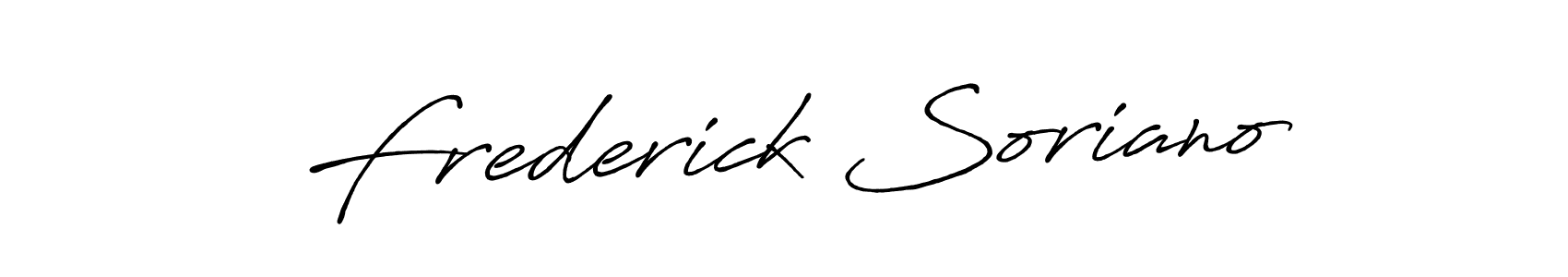 The best way (Antro_Vectra_Bolder) to make a short signature is to pick only two or three words in your name. The name Frederick Soriano include a total of six letters. For converting this name. Frederick Soriano signature style 7 images and pictures png