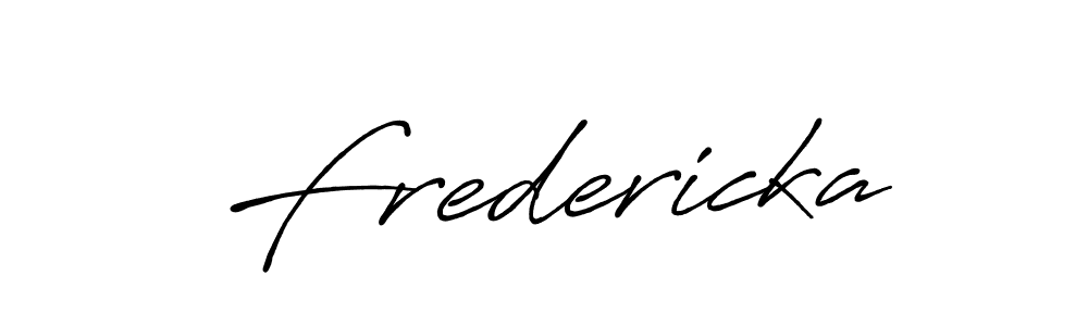 Use a signature maker to create a handwritten signature online. With this signature software, you can design (Antro_Vectra_Bolder) your own signature for name Fredericka. Fredericka signature style 7 images and pictures png