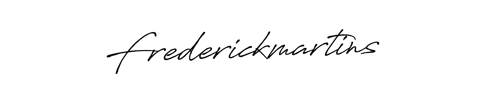 Use a signature maker to create a handwritten signature online. With this signature software, you can design (Antro_Vectra_Bolder) your own signature for name Frederickmartins. Frederickmartins signature style 7 images and pictures png