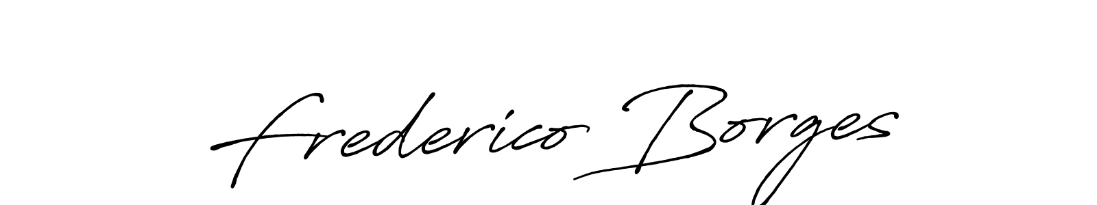 Frederico Borges stylish signature style. Best Handwritten Sign (Antro_Vectra_Bolder) for my name. Handwritten Signature Collection Ideas for my name Frederico Borges. Frederico Borges signature style 7 images and pictures png