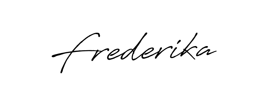 Frederika stylish signature style. Best Handwritten Sign (Antro_Vectra_Bolder) for my name. Handwritten Signature Collection Ideas for my name Frederika. Frederika signature style 7 images and pictures png