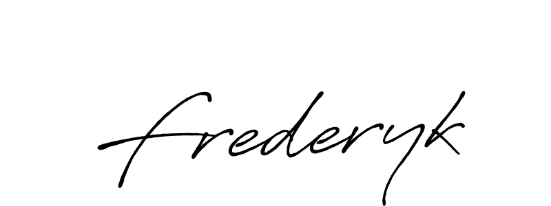 Design your own signature with our free online signature maker. With this signature software, you can create a handwritten (Antro_Vectra_Bolder) signature for name Frederyk. Frederyk signature style 7 images and pictures png