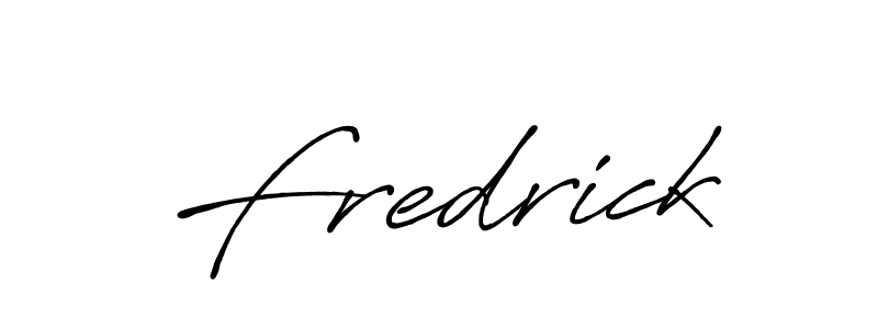 Make a beautiful signature design for name Fredrick. With this signature (Antro_Vectra_Bolder) style, you can create a handwritten signature for free. Fredrick signature style 7 images and pictures png