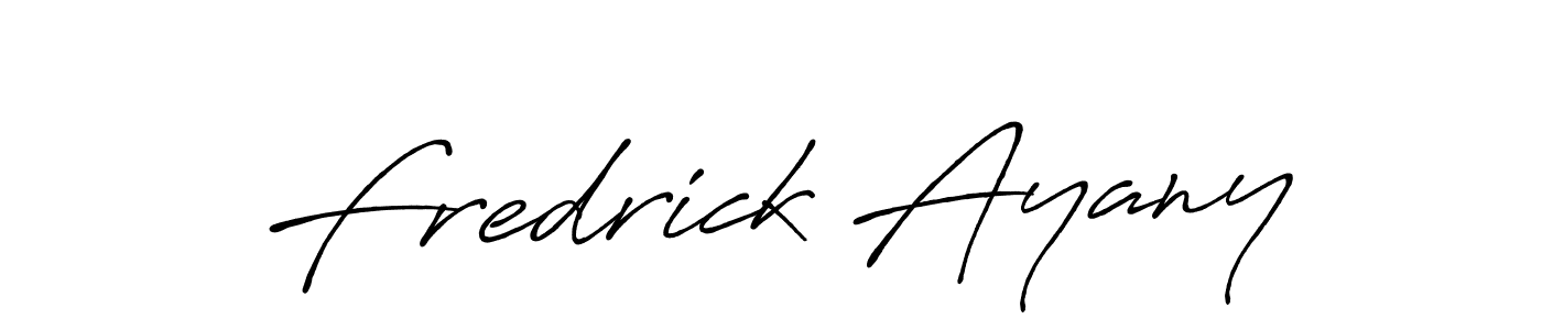 Create a beautiful signature design for name Fredrick Ayany. With this signature (Antro_Vectra_Bolder) fonts, you can make a handwritten signature for free. Fredrick Ayany signature style 7 images and pictures png