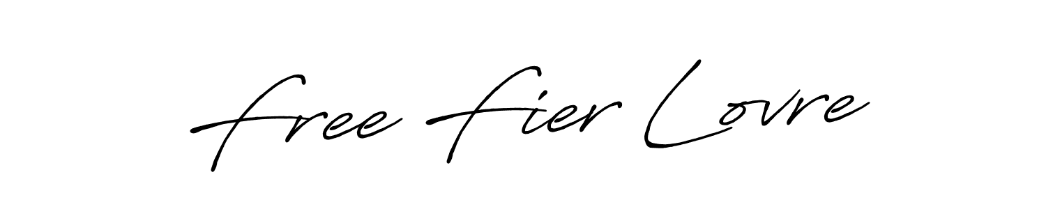 Free Fier Lovre stylish signature style. Best Handwritten Sign (Antro_Vectra_Bolder) for my name. Handwritten Signature Collection Ideas for my name Free Fier Lovre. Free Fier Lovre signature style 7 images and pictures png