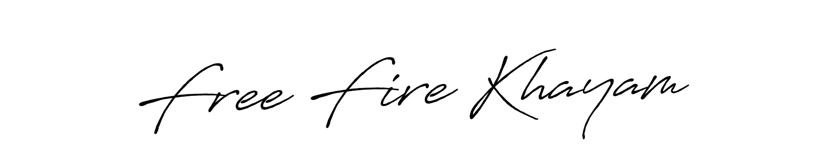 Free Fire Khayam stylish signature style. Best Handwritten Sign (Antro_Vectra_Bolder) for my name. Handwritten Signature Collection Ideas for my name Free Fire Khayam. Free Fire Khayam signature style 7 images and pictures png
