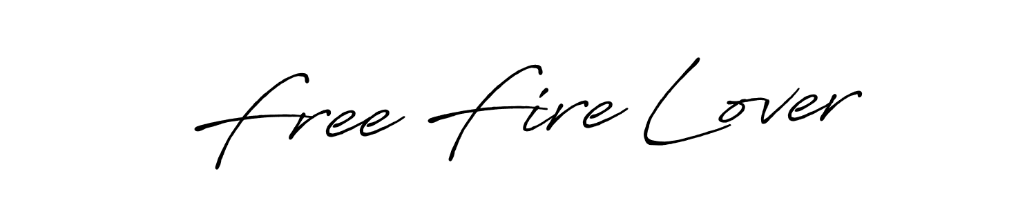 Also we have Free Fire Lover name is the best signature style. Create professional handwritten signature collection using Antro_Vectra_Bolder autograph style. Free Fire Lover signature style 7 images and pictures png