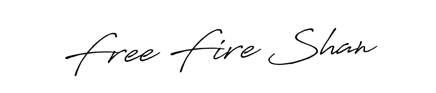 Make a beautiful signature design for name Free Fire Shan. With this signature (Antro_Vectra_Bolder) style, you can create a handwritten signature for free. Free Fire Shan signature style 7 images and pictures png